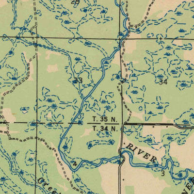 United States Geological Survey Wausaukee, WI-MI (1947, 48000-Scale) digital map