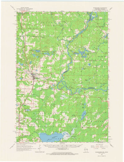 United States Geological Survey Wausaukee, WI-MI (1963, 62500-Scale) digital map