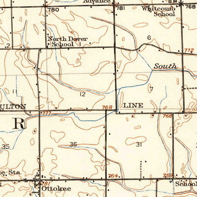 United States Geological Survey Wauseon, OH-MI (1911, 62500-Scale) digital map