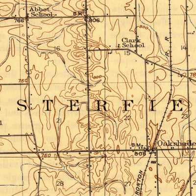 United States Geological Survey Wauseon, OH-MI (1913, 62500-Scale) digital map
