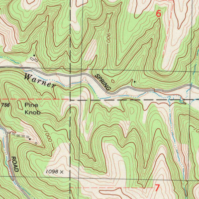 United States Geological Survey Wauzeka West, WI (1983, 24000-Scale) digital map