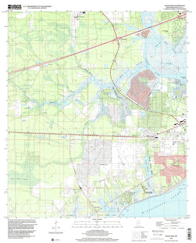 United States Geological Survey Waveland, MS (1997, 24000-Scale) digital map