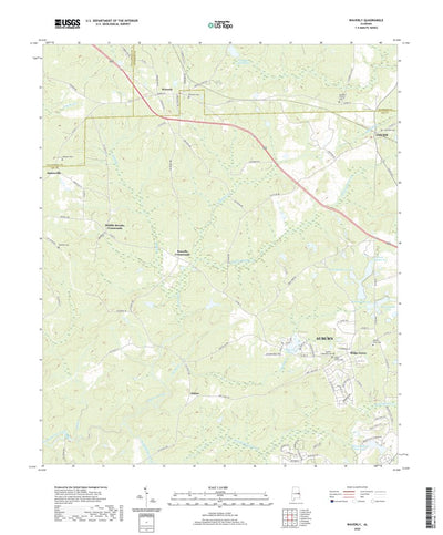 United States Geological Survey Waverly, AL (2020, 24000-Scale) digital map