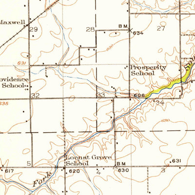 United States Geological Survey Waverly, IL (1924, 62500-Scale) digital map