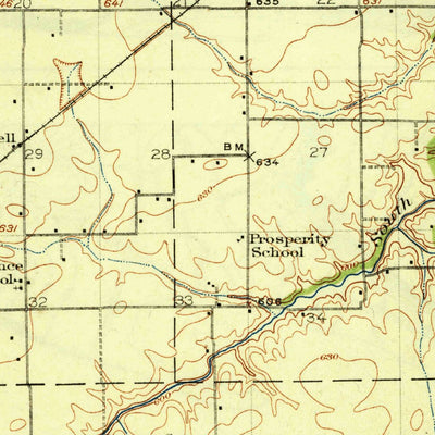 United States Geological Survey Waverly, IL (1926, 62500-Scale) digital map