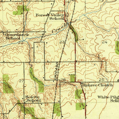United States Geological Survey Waverly, IL (1926, 62500-Scale) digital map