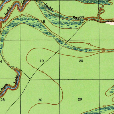 United States Geological Survey Waverly, LA (1935, 62500-Scale) digital map