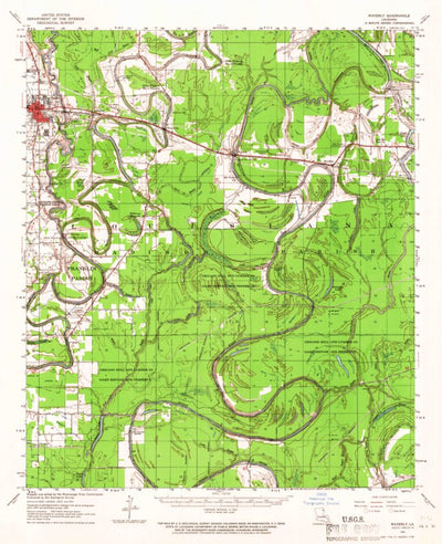 United States Geological Survey Waverly, LA (1961, 62500-Scale) digital map