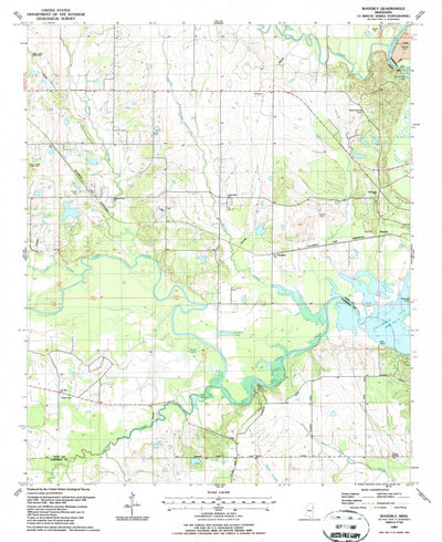 United States Geological Survey Waverly, MS (1987, 24000-Scale) digital map