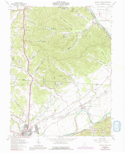 United States Geological Survey Waverly North, OH (1961, 24000-Scale) digital map