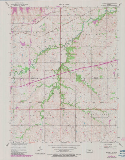 United States Geological Survey Waverly NW, KS (1957, 24000-Scale) digital map