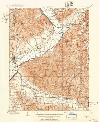 United States Geological Survey Waverly, OH (1906, 62500-Scale) digital map