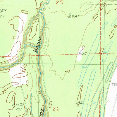 United States Geological Survey Waverly SE, LA (1987, 24000-Scale) digital map