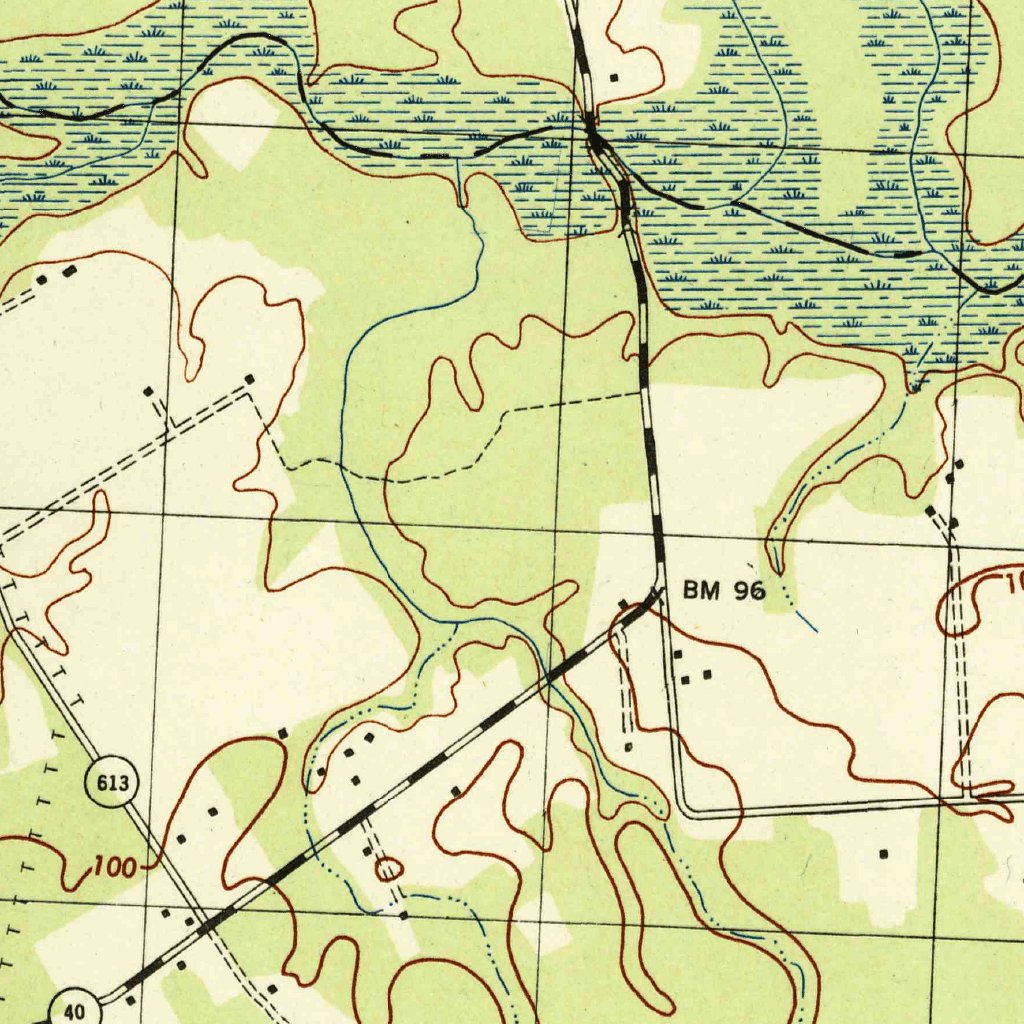 Waverly, VA (1944, 31680Scale) Map by United States Geological Survey