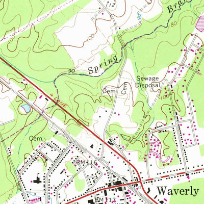 United States Geological Survey Waverly, VA (1969, 24000-Scale) digital map