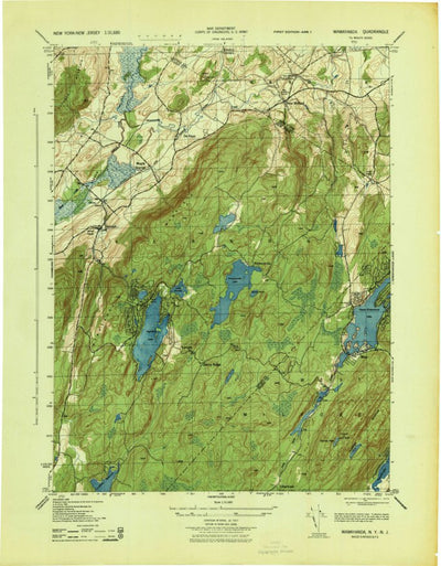 United States Geological Survey Wawayanda, NJ-NY (1943, 31680-Scale) digital map