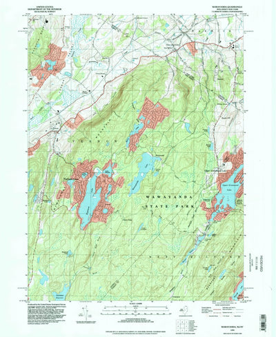 United States Geological Survey Wawayanda, NJ-NY (1994, 24000-Scale) digital map
