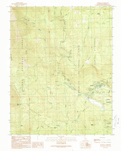 United States Geological Survey Wawona, CA (1990, 24000-Scale) digital map
