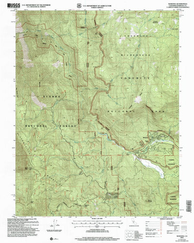 United States Geological Survey Wawona, CA (2004, 24000-Scale) digital map