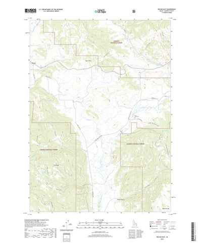 United States Geological Survey Wayan East, ID (2020, 24000-Scale) digital map