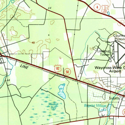 United States Geological Survey Waycross, GA (1978, 100000-Scale) digital map