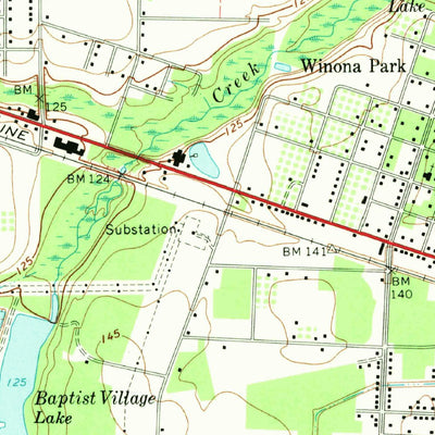 United States Geological Survey Waycross West, GA (1967, 24000-Scale) digital map