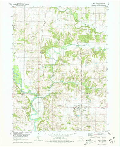 United States Geological Survey Wayland, IA (1980, 24000-Scale) digital map