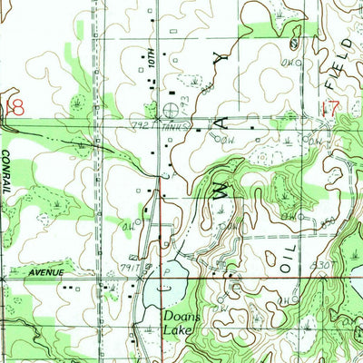 United States Geological Survey Wayland, MI (1982, 24000-Scale) digital map