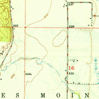United States Geological Survey Wayland, MO-IA (1950, 24000-Scale) digital map