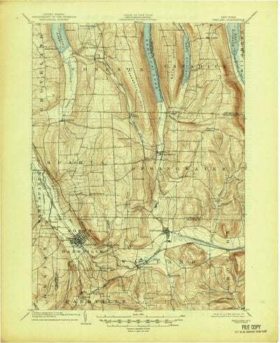 United States Geological Survey Wayland, NY (1904, 62500-Scale) digital map