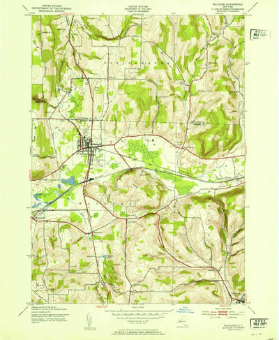 United States Geological Survey Wayland, NY (1953, 24000-Scale) digital map