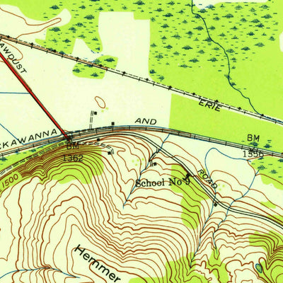 United States Geological Survey Wayland, NY (1953, 24000-Scale) digital map