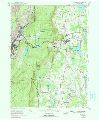 United States Geological Survey Waymart, PA (1946, 24000-Scale) digital map
