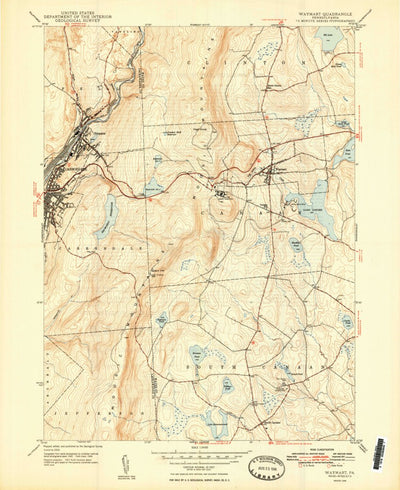 United States Geological Survey Waymart, PA (1948, 24000-Scale) digital map