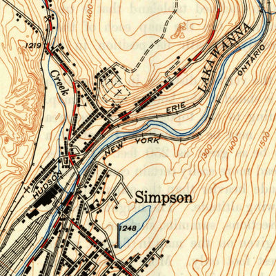 United States Geological Survey Waymart, PA (1948, 24000-Scale) digital map