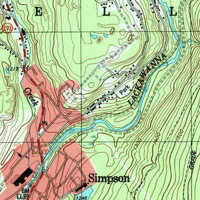 United States Geological Survey Waymart, PA (1999, 24000-Scale) digital map