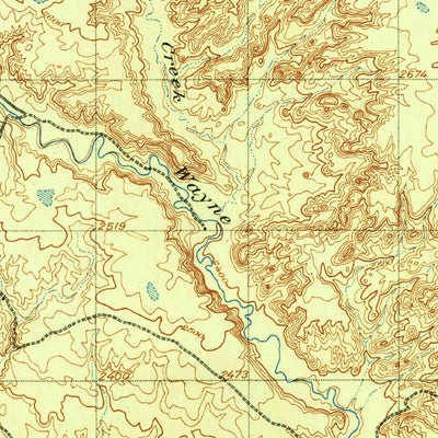 United States Geological Survey Wayne Creek, MT (1905, 62500-Scale) digital map