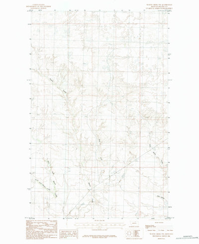 United States Geological Survey Wayne Creek NW, MT (1984, 24000-Scale) digital map