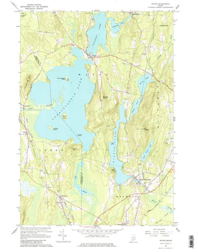 United States Geological Survey Wayne, ME (1966, 24000-Scale) digital map