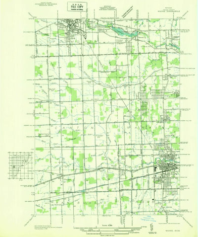 United States Geological Survey Wayne, MI (1936, 31680-Scale) digital map