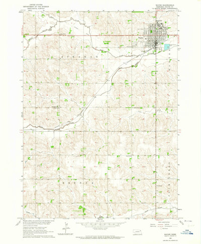 United States Geological Survey Wayne, NE (1963, 24000-Scale) digital map
