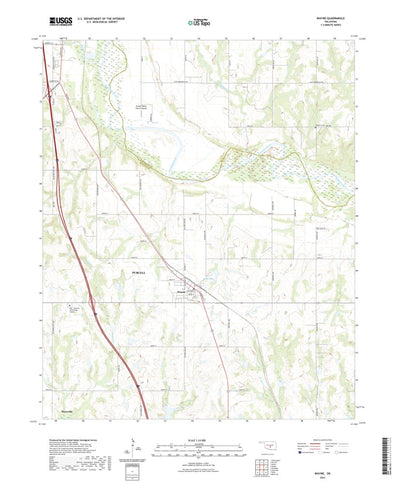 United States Geological Survey Wayne, OK (2022, 24000-Scale) digital map