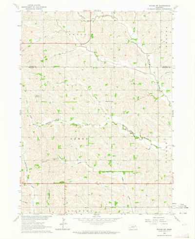 United States Geological Survey Wayne SW, NE (1963, 24000-Scale) digital map