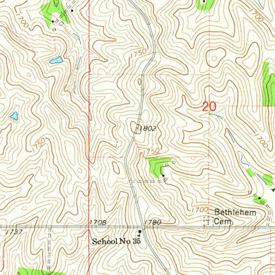 United States Geological Survey Wayne SW, NE (1963, 24000-Scale) digital map