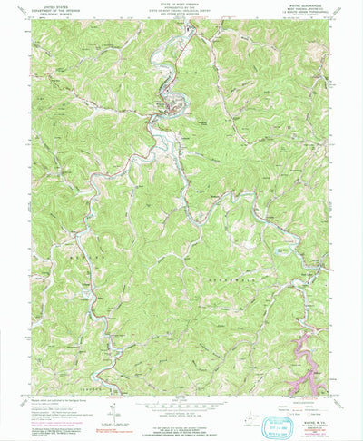 United States Geological Survey Wayne, WV (1962, 24000-Scale) digital map