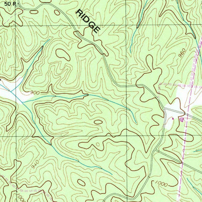 United States Geological Survey Waynesboro East, TN (1951, 24000-Scale) digital map