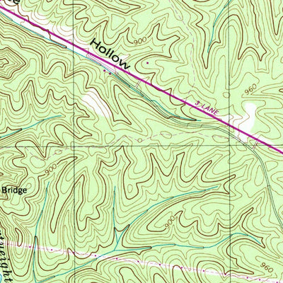 United States Geological Survey Waynesboro East, TN (1951, 24000-Scale) digital map