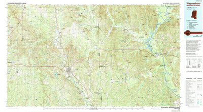 United States Geological Survey Waynesboro, MS-AL (1984, 100000-Scale) digital map