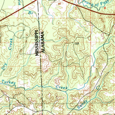 United States Geological Survey Waynesboro, MS-AL (1984, 100000-Scale) digital map