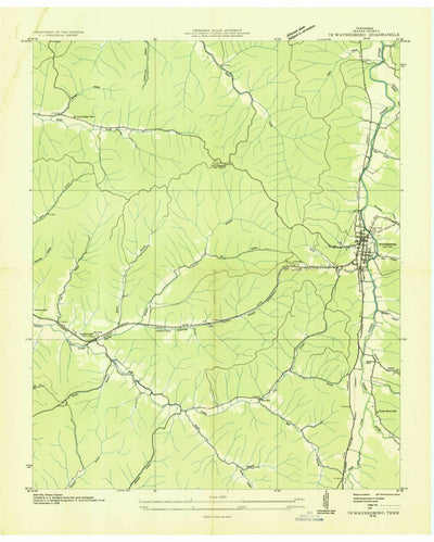 United States Geological Survey Waynesboro, TN (1936, 24000-Scale) digital map